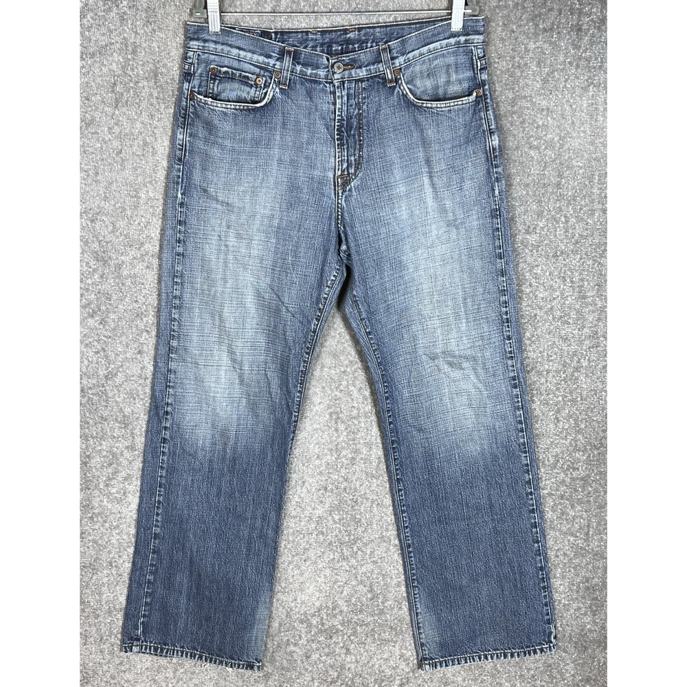 Lucky Brand Houston Savage Baggy Jeans Mens Sz 34x32 Distressed USA Made Vintage